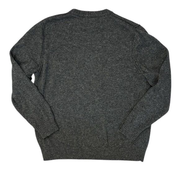 Woolrich 100% Wool Crewneck Sweater Mens XL Charcoal Gray Knit Pullover Warm - Picture 2 of 10
